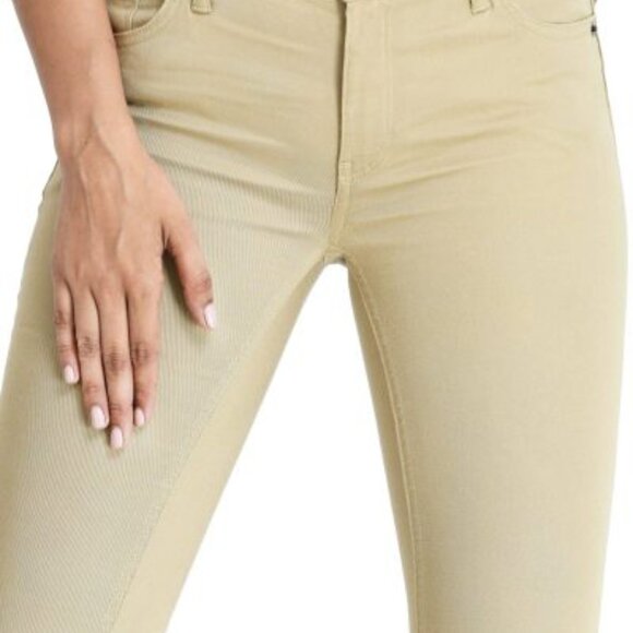 Women's Mid-Waist Cotton Stretch Pant - BEIGE SZ 8,10,12,14 NWT - Picture 5 of 5